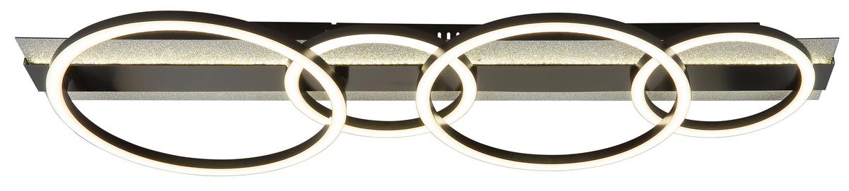 Led Stropna Svjetiljka Norberto - bijela/srebrne boje, Design, metal/plastika (86,2/30/8,8cm) - Globo