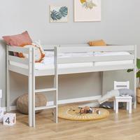 Hochbett ECO COMFORT Grau ca. 90x200 cm - Naturfarben/Grau, MODERN, Holz (90/200cm) - MID.YOU