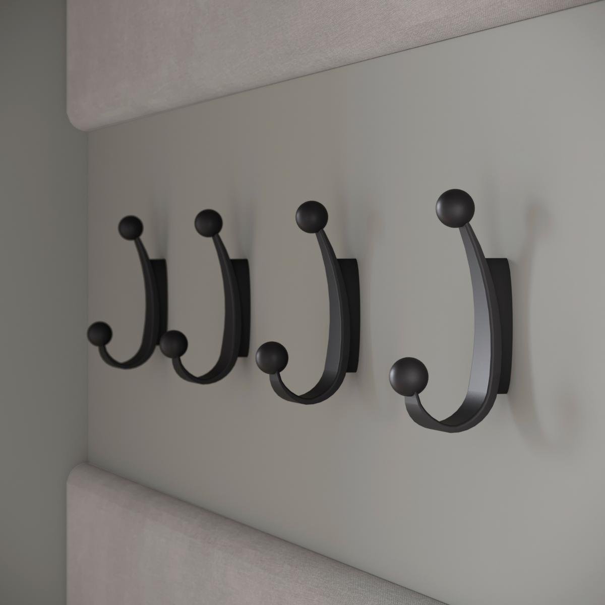 Garderobe Tejo Grau - Grau, Design, Holzwerkstoff (115/231,9/37,5cm) - Livetastic