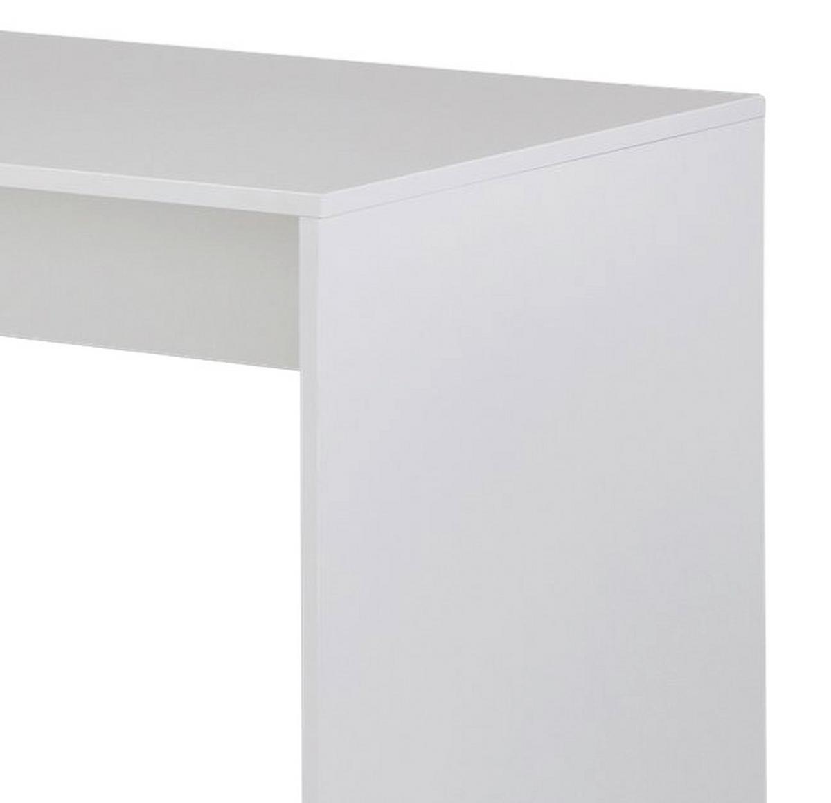 Eckschreibtisch Wohnling Weiß ca. 106,5x120x75,5cm - Silberfarben/Weiß, MODERN (106,5/120/75,5cm) - MID.YOU