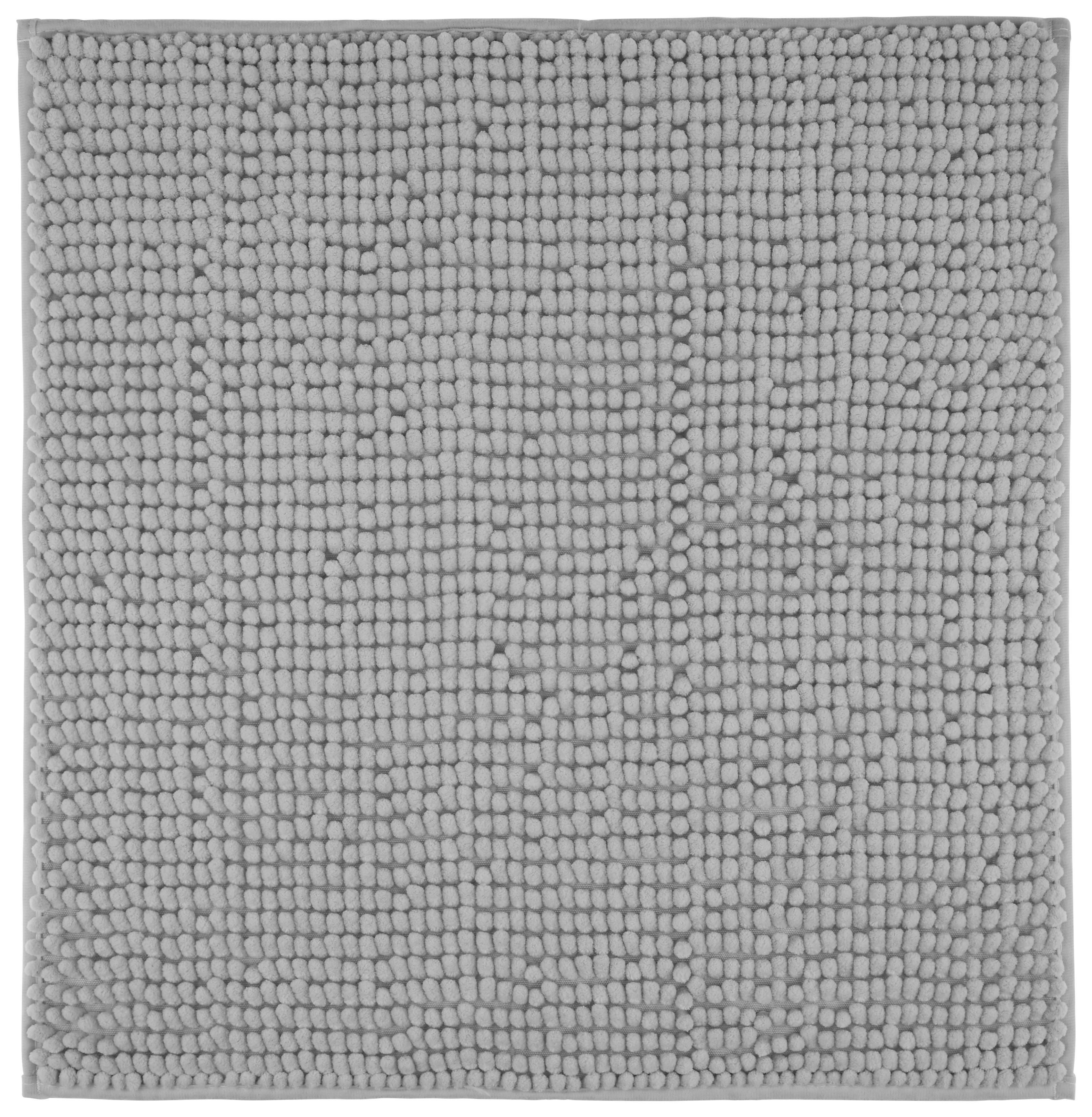 Badematte Nelly in Silber ca. 50x50cm - Silberfarben, Textil (50/50cm) - Modern Living