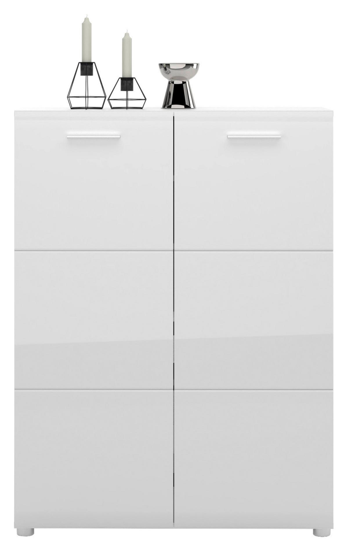 Omara Za Čevlje Merano, Bela - barve kroma/bela, Moderno, umetna masa/leseni material (89,9/120/36cm)