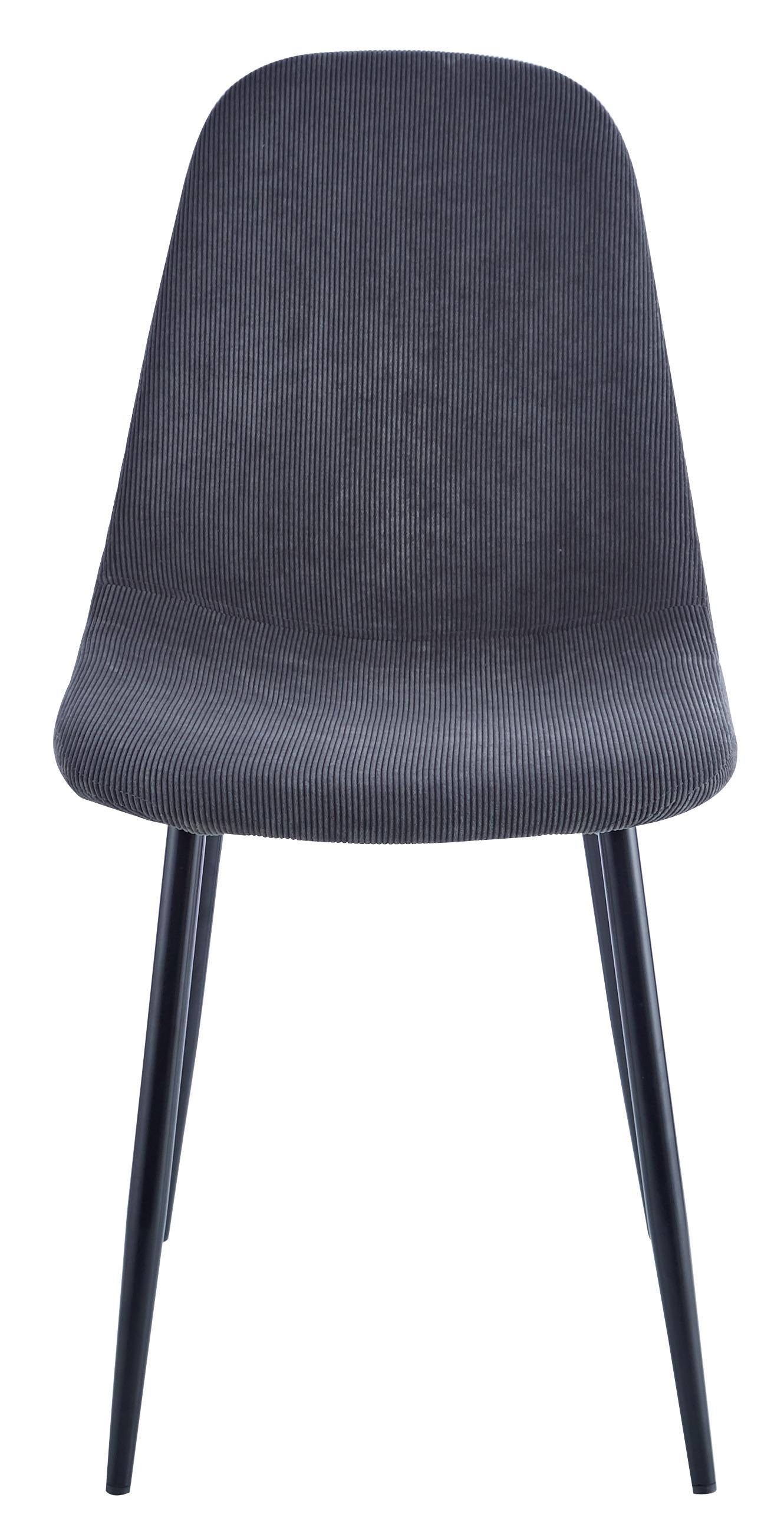 Scaun Cordula - negru/gri, Modern, metal/textil (44,5/86,5/54cm) - Modern Living