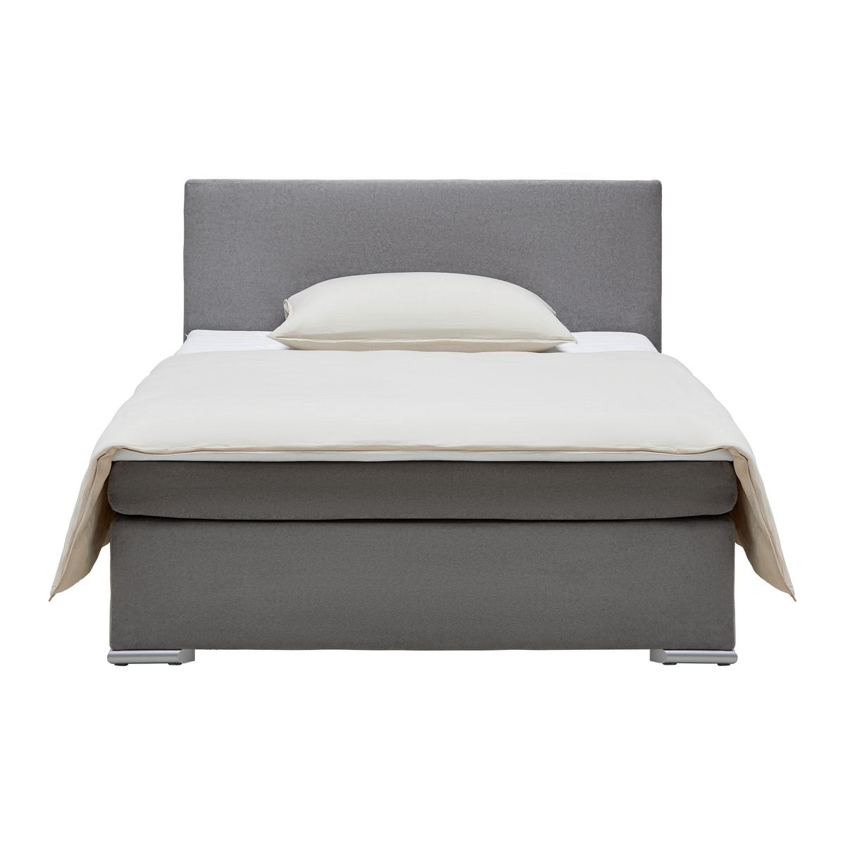 Boxspringbett Mira 2 Grau ca. 120x200cm - Grau, MODERN, Holz/Kunststoff (120/200cm) - Based