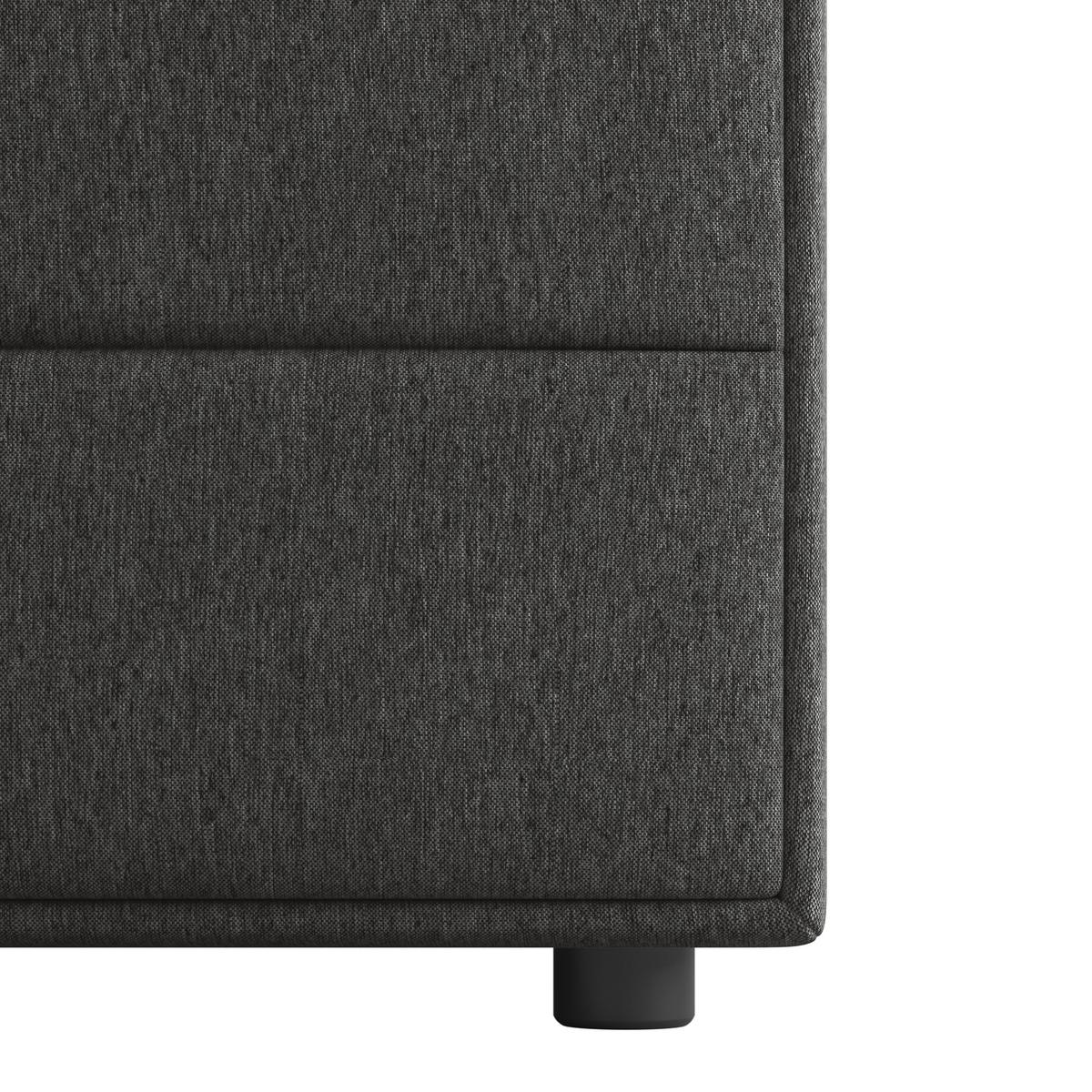 Boxspringbett Palermo ca. 180x200 cm Anthrazit - Anthrazit, MODERN, Holz/Kunststoff (180/200cm) - MID.YOU