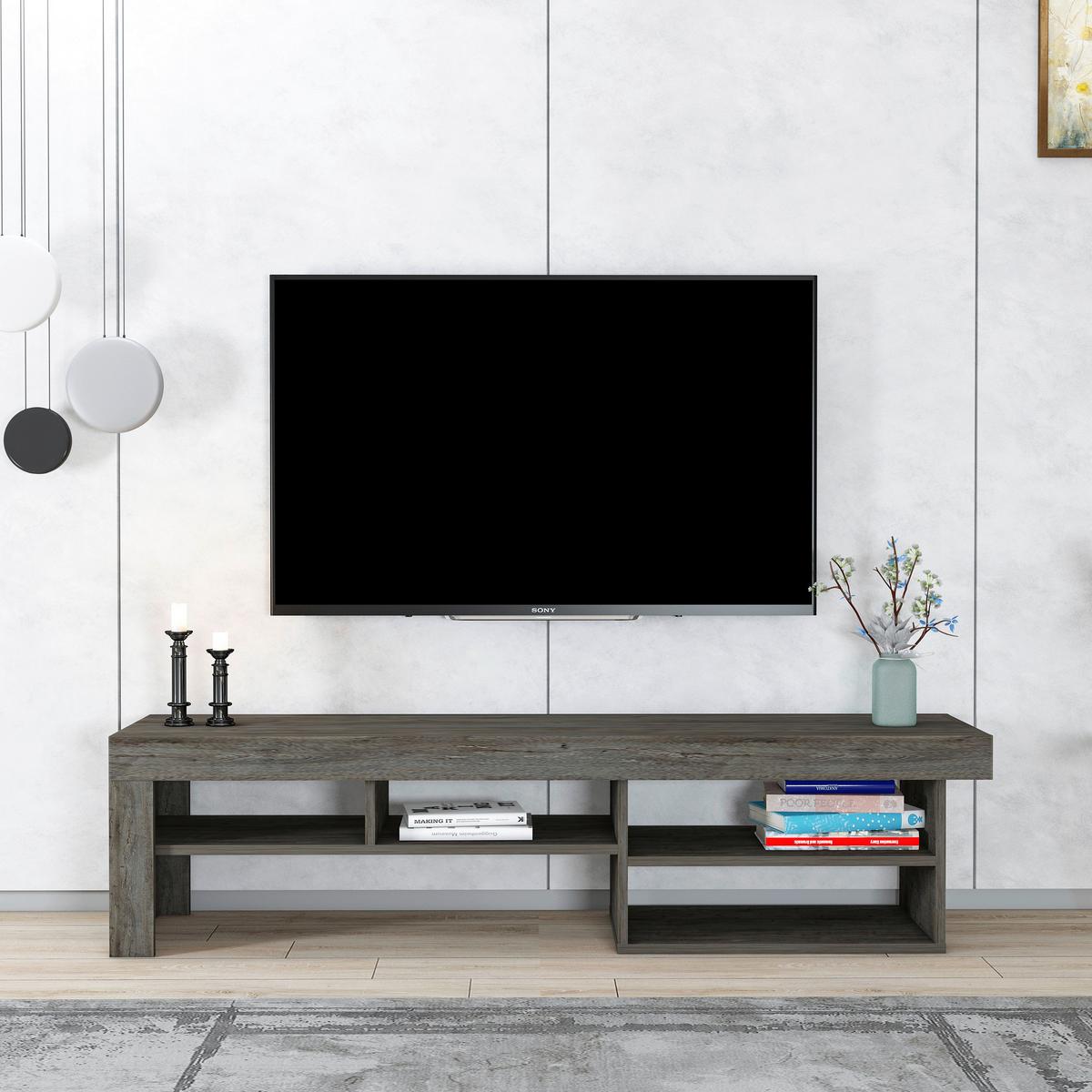 Nizka Omarica Hestia - barve grafita, Design, leseni material (160/40/38cm) - MID.YOU