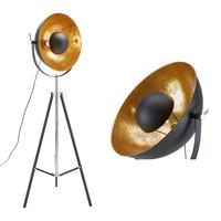 Stehleuchte Jule max. 60 Watt - Goldfarben/Schwarz, LIFESTYLE, Metall (50/176cm) - Mömax