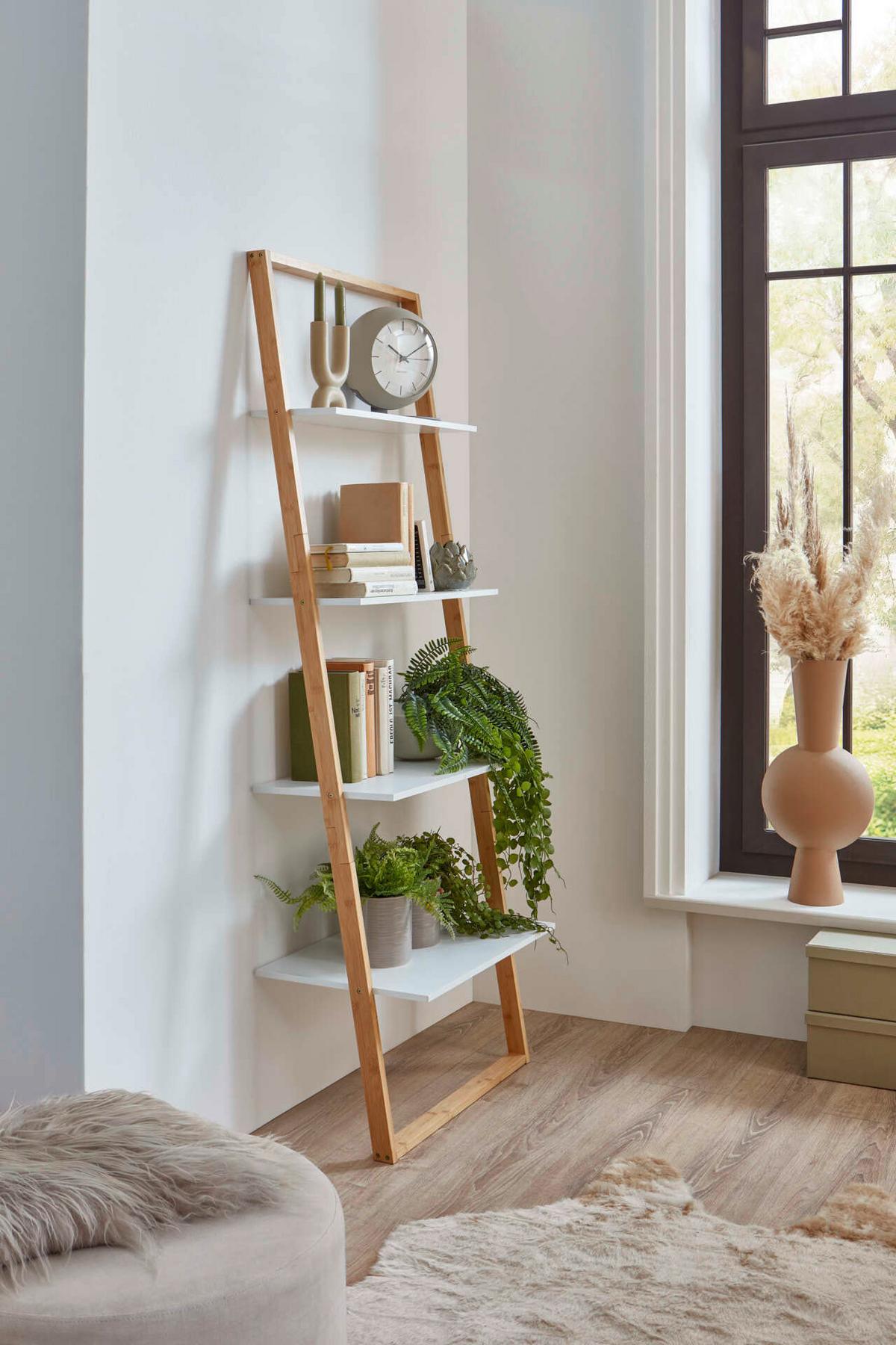 STANDREGAL KLEINMÖBEL - Weiss/Eichefarben, Design, Holzwerkstoff (61,3/164/36,5cm) - MID.YOU