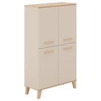 KOMODA WYSOKA MALIO - beżowy/kolor naturalny, Design, materiał drewnopochodny (95/161/40cm) - Paidi