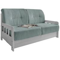 Schlafsofa Camino Holzkorpus Hellblau - Weiß/Hellblau, MODERN, Holz/Textil (154/88/90cm) - Livetastic