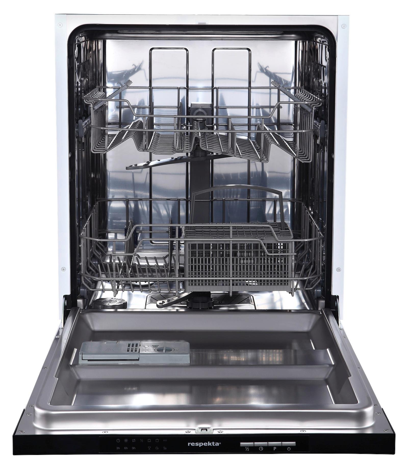 Einbau-Geschirrspüler Alexi vollintegriert ca. 60 cm - Weiß, Trend, Metall (60/81,5/55cm) - Respekta