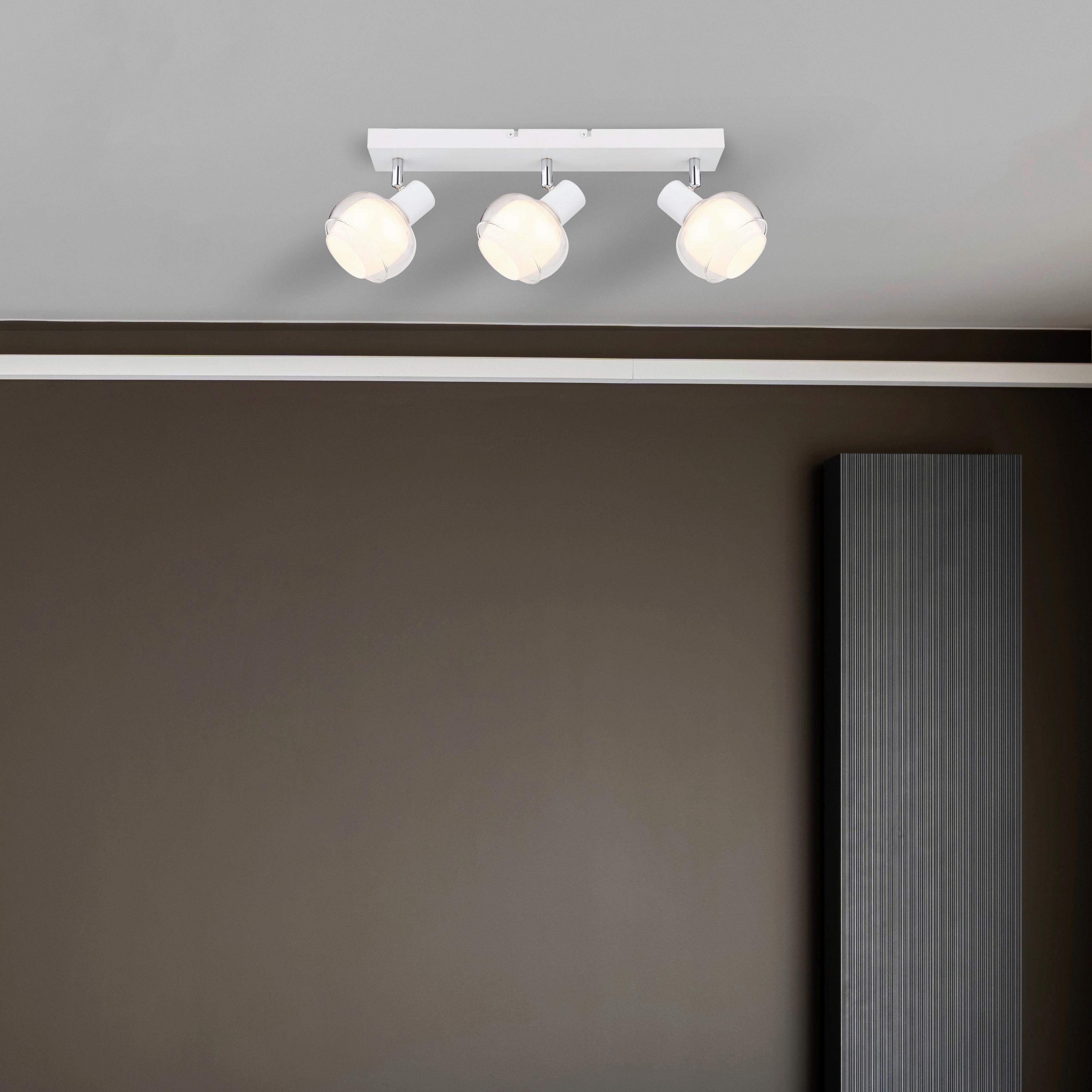 STRAHLER 54309-3W - Klar/Chromfarben, Design, Glas/Metall (41/10,5/13,5cm) - Globo
