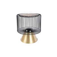 BEISTELLTISCH UOHXV-BRW - Goldfarben/Schwarz, Basics, Stein/Metall (51/56,5/51cm) - Kayoom