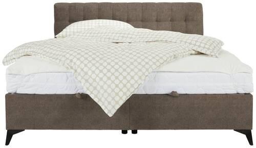 Boxbett in Hellbraun ca. 180x200cm - Hellbraun/Schwarz, KONVENTIONELL, Holzwerkstoff/Kunststoff (180/200cm) - Mömax