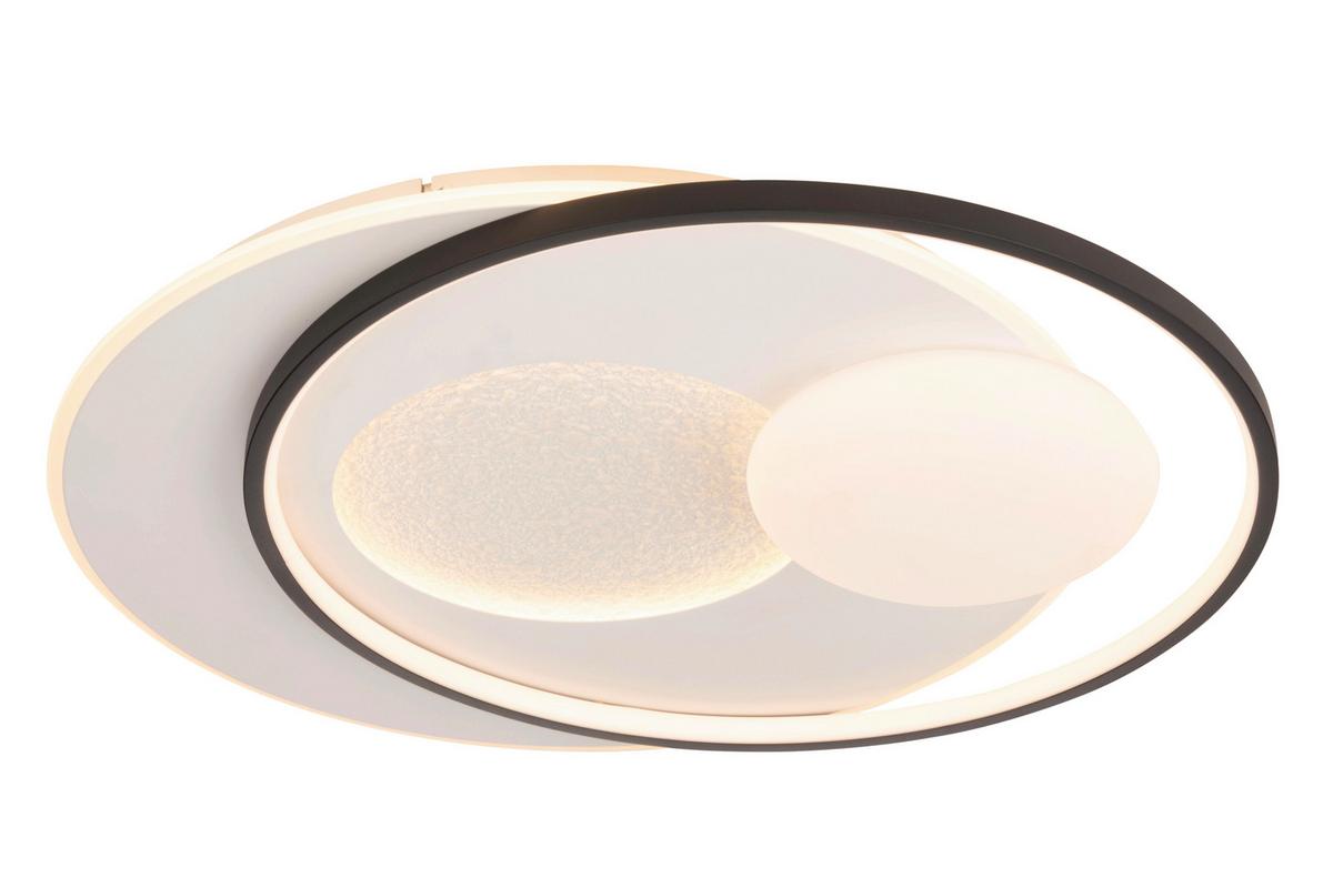 LAMPA SUFITOWA LED LAREDO - czarny/biały, Basics, tworzywo sztuczne/metal (58/50/10,5cm) - Novel