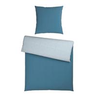 Bettwäsche Chambray Stripes Blau/Weiß ca. 135x200cm - Blau/Weiß, MODERN, Textil (135/200cm) - Mömax