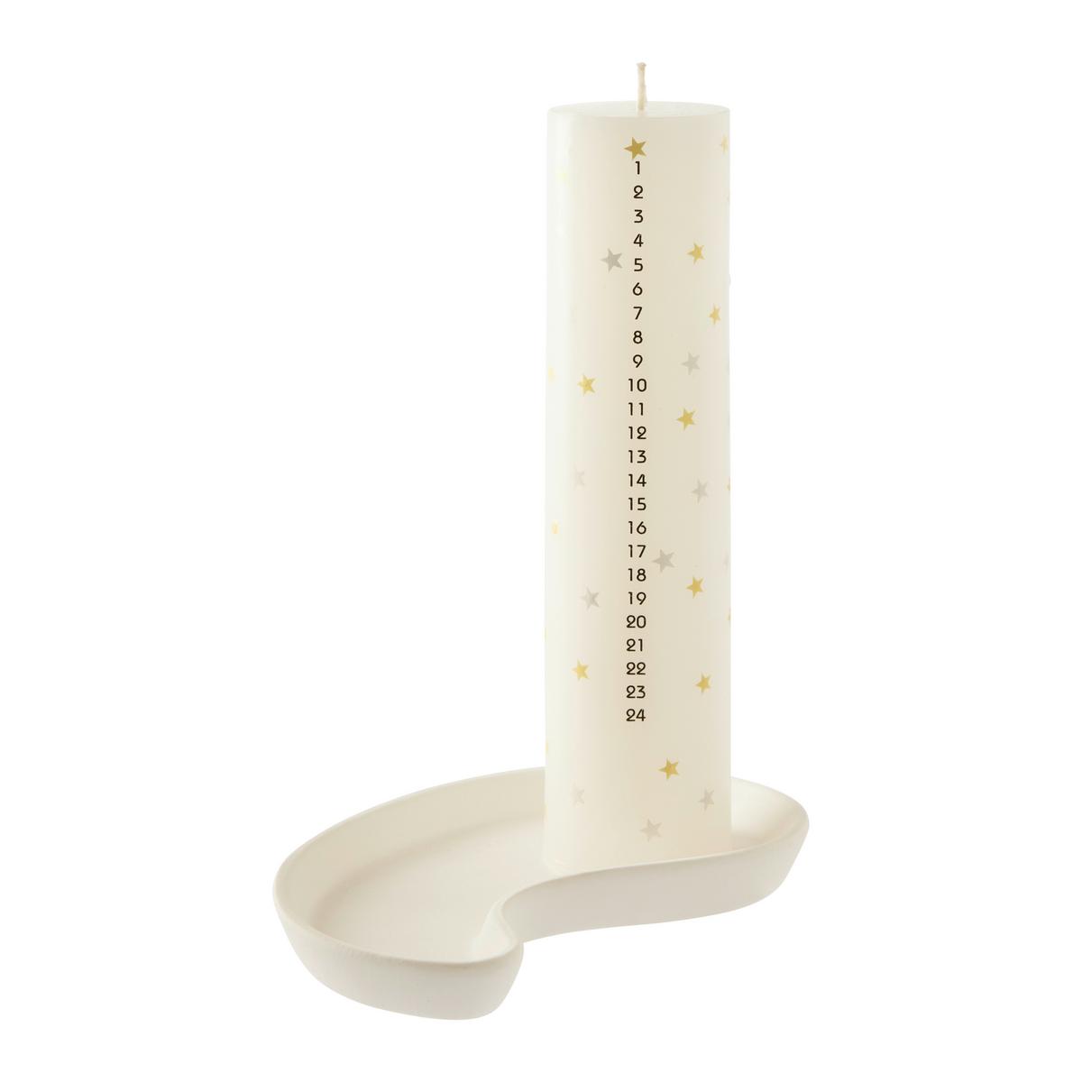 Dekotablett Leila Weiss - Weiss, Konventionell, Keramik (17/3/10.5cm) - Modern Living