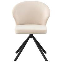 Armlehnstuhl Jana Beige/Schwarz - Beige/Schwarz, Lifestyle, Textil/Metall (55/81,5/58cm) - Mömax