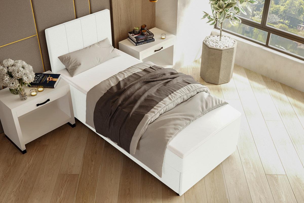 Boxbett Odin Creme ca. 120x200cm - Creme/Schwarz, KONVENTIONELL, Kunststoff/Textil (120/200cm) - Based