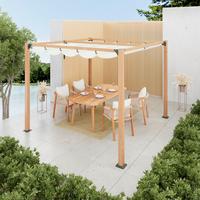 Pavilon Josi - natúr színű/fekete, Modern, textil/fém (300/230/300cm)