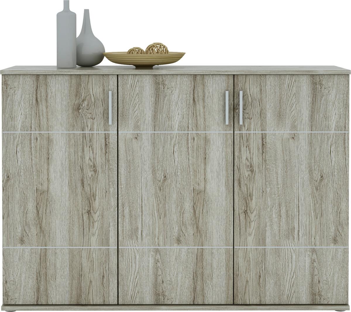 Comodă JONAS - culoare lemn stejar, Modern, material pe bază de lemn (131,7/92,2/38,5cm) - Modern Living