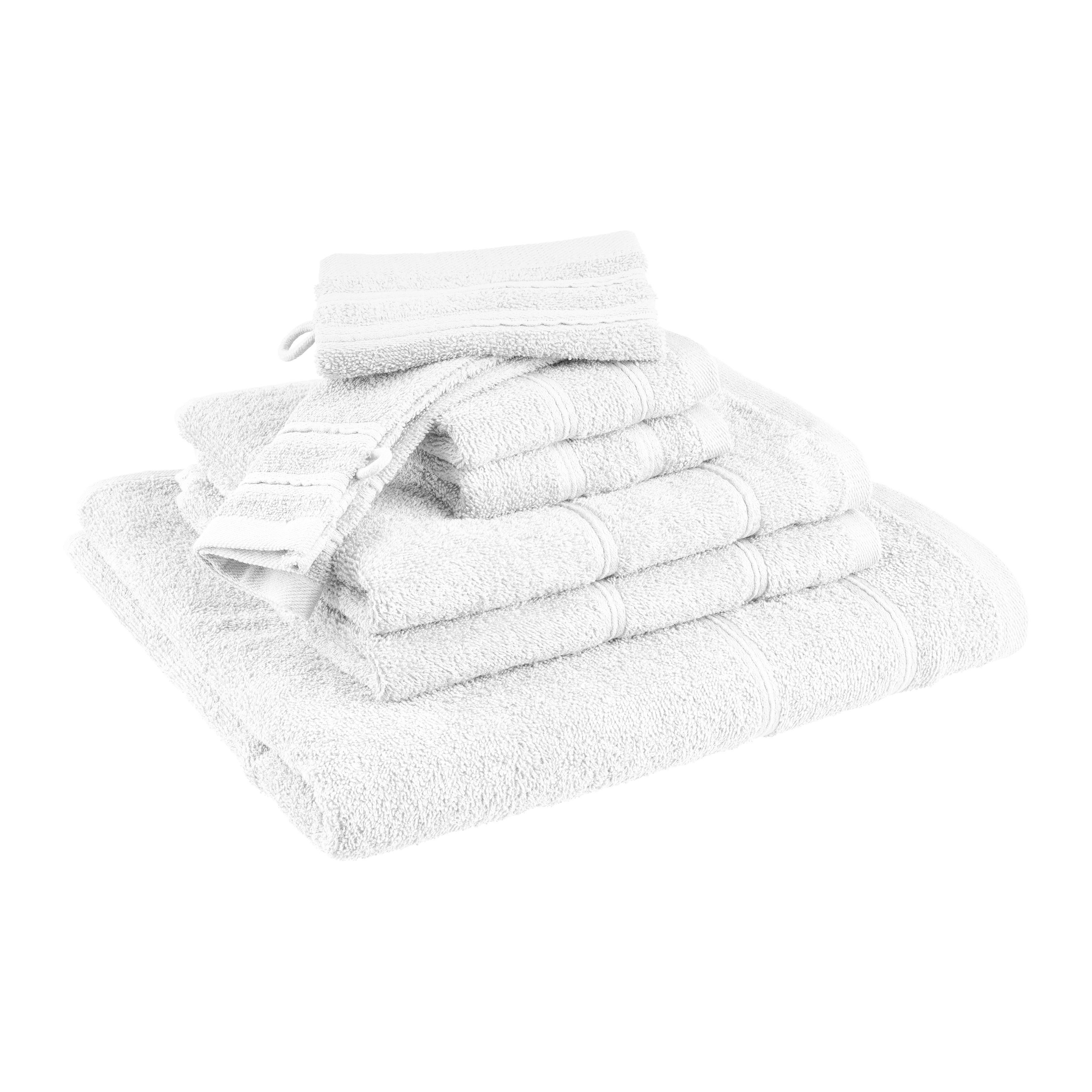 Frottierset Melanie Weiß, 7-teilig - Weiß, Textil (25/35/8cm) - Mömax