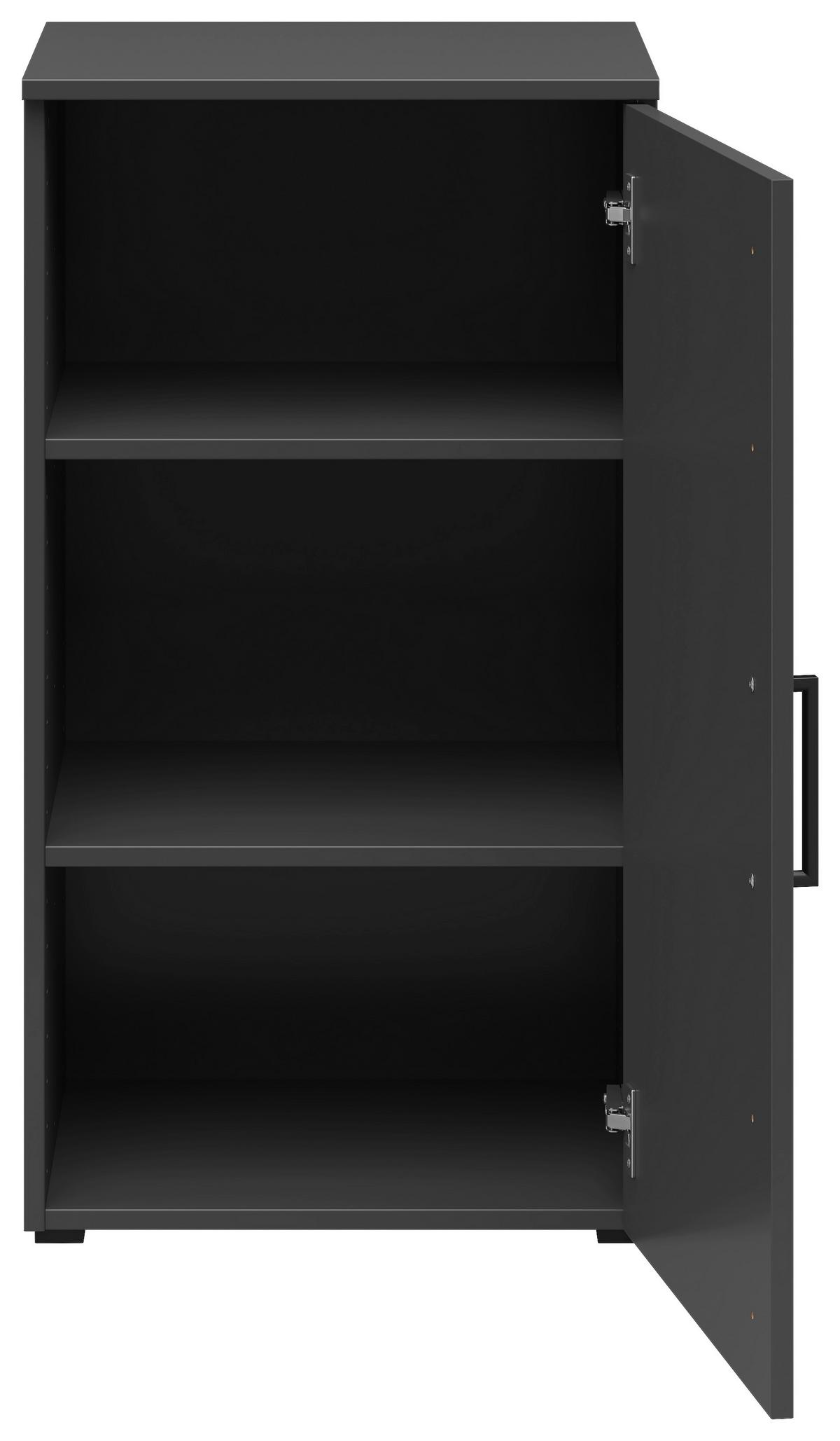 Komoda Multi - boje grafita/crna, Moderno, drvni materijal/plastika (45/83/40cm) - Modern Living