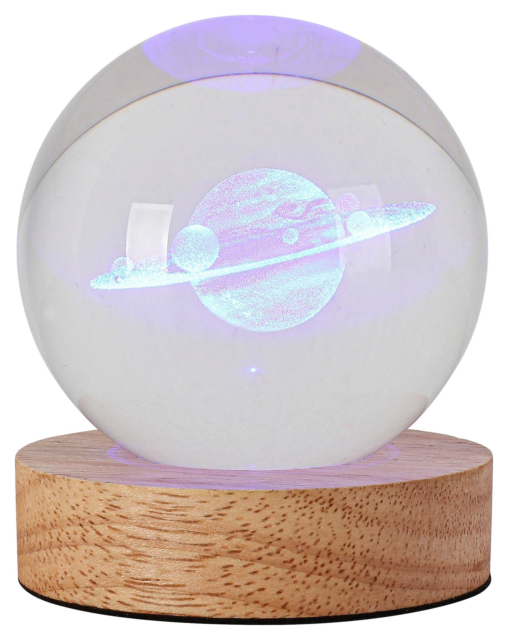 LED-DEKORATIONSLAMPA MONI - transparent/naturfärgad, Romantik / Lanthus, trämaterial/plast (8/9,5cm) - Mömax