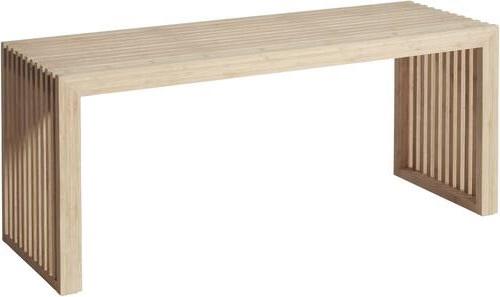 Bambus Sitzbank 120 Cm  Stabile Flurbank Fr 2-3 Personen, Bettbank Ohne  Lehne, Naturholz Optik Fr