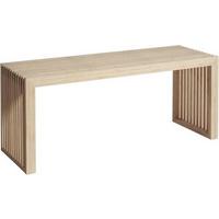 Sitzbank ''Rib'', aus Echtholz, Bambusfarben - Naturfarben, KONVENTIONELL, Holz (104/43/35cm) - MID.YOU