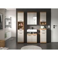 Badezimmer Scout 5-tlg. ca. 134 cm Kaschmir - Kaschmir/Schwarz, MODERN, Glas/Holzwerkstoff (134cm) - MID.YOU
