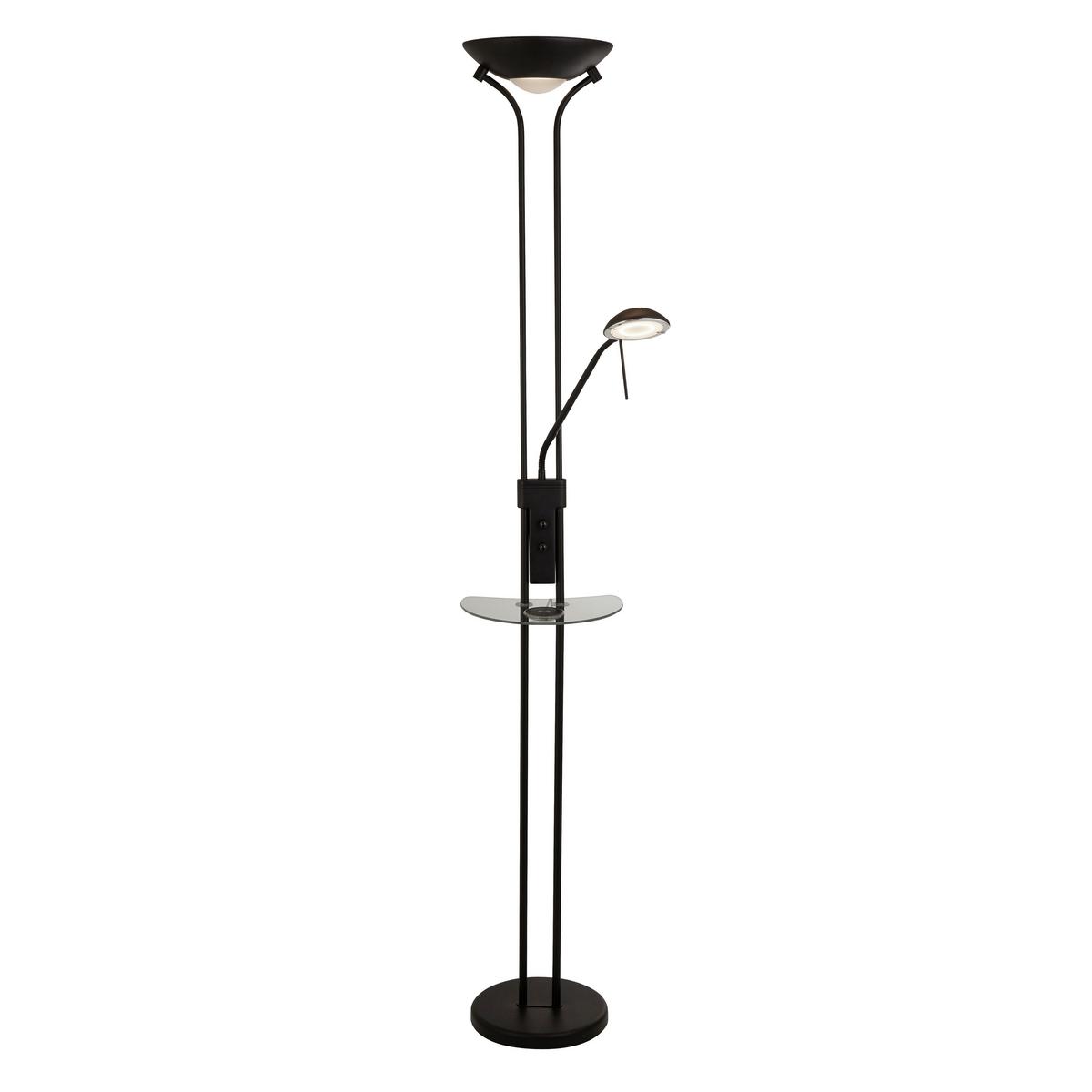 Led Mennyezetvilágító Lámpa Eu32019bk - fekete, Basics, üveg/fém (25.4/29/177cm)