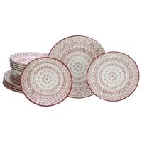 Jedilni Servis Mexico, 18-Delni - opečnato rjava/bela, Basics, keramika - Creatable