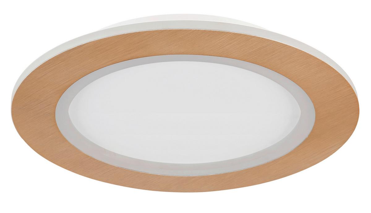 LED-Deckenleuchte Clay Opal/Weiß max. 30 Watt - Opal/Weiß, Basics, Kunststoff/Metall (40/5cm) - Globo