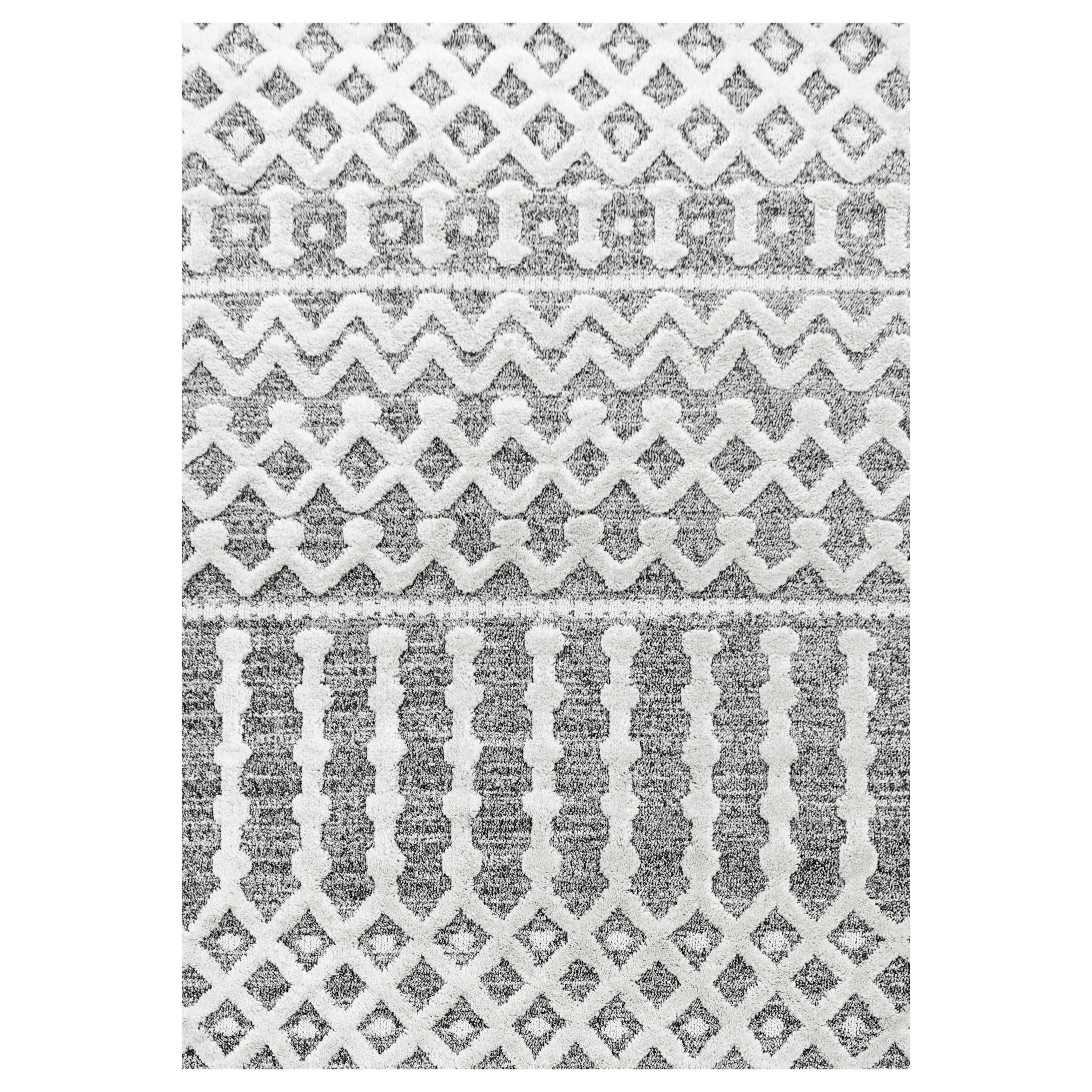 Webteppich Pisa Grau ca. 80x250cm - Grau, KONVENTIONELL, Textil (80/250cm)