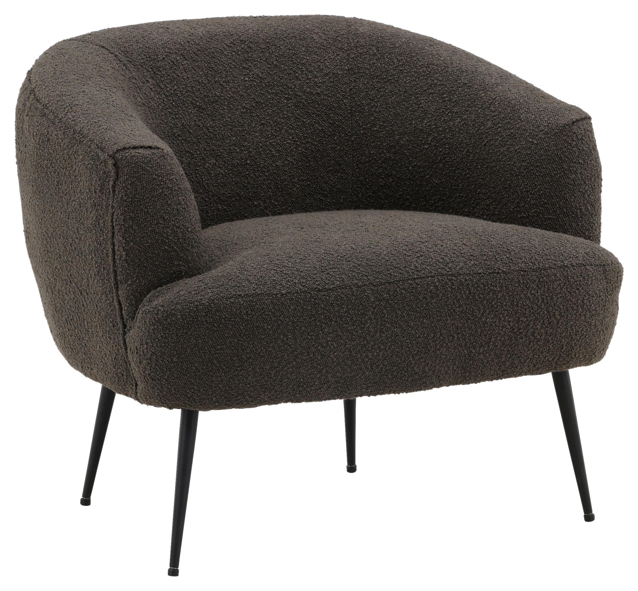 SESSEL DERRY - Schwarz, Design, Textil/Metall (70/68,5/79cm) - Livetastic
