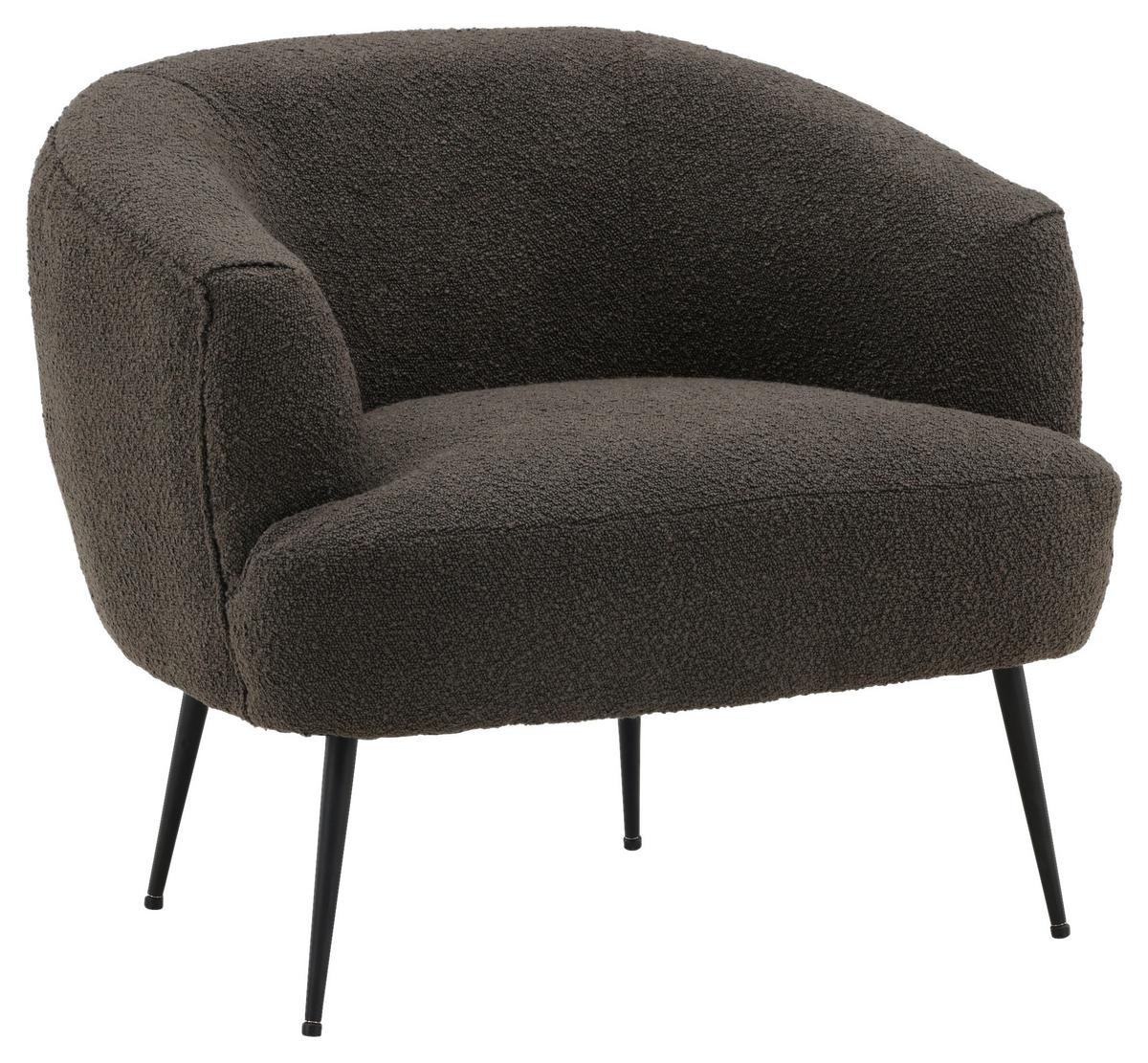 SESSEL DERRY - Schwarz, Design, Textil/Metall (70/68,5/79cm) - Livetastic
