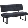 SITTBÄNK LUISE 2 -BASED- - svart, Modern, metall/textil (140/90/64cm) - Mömax