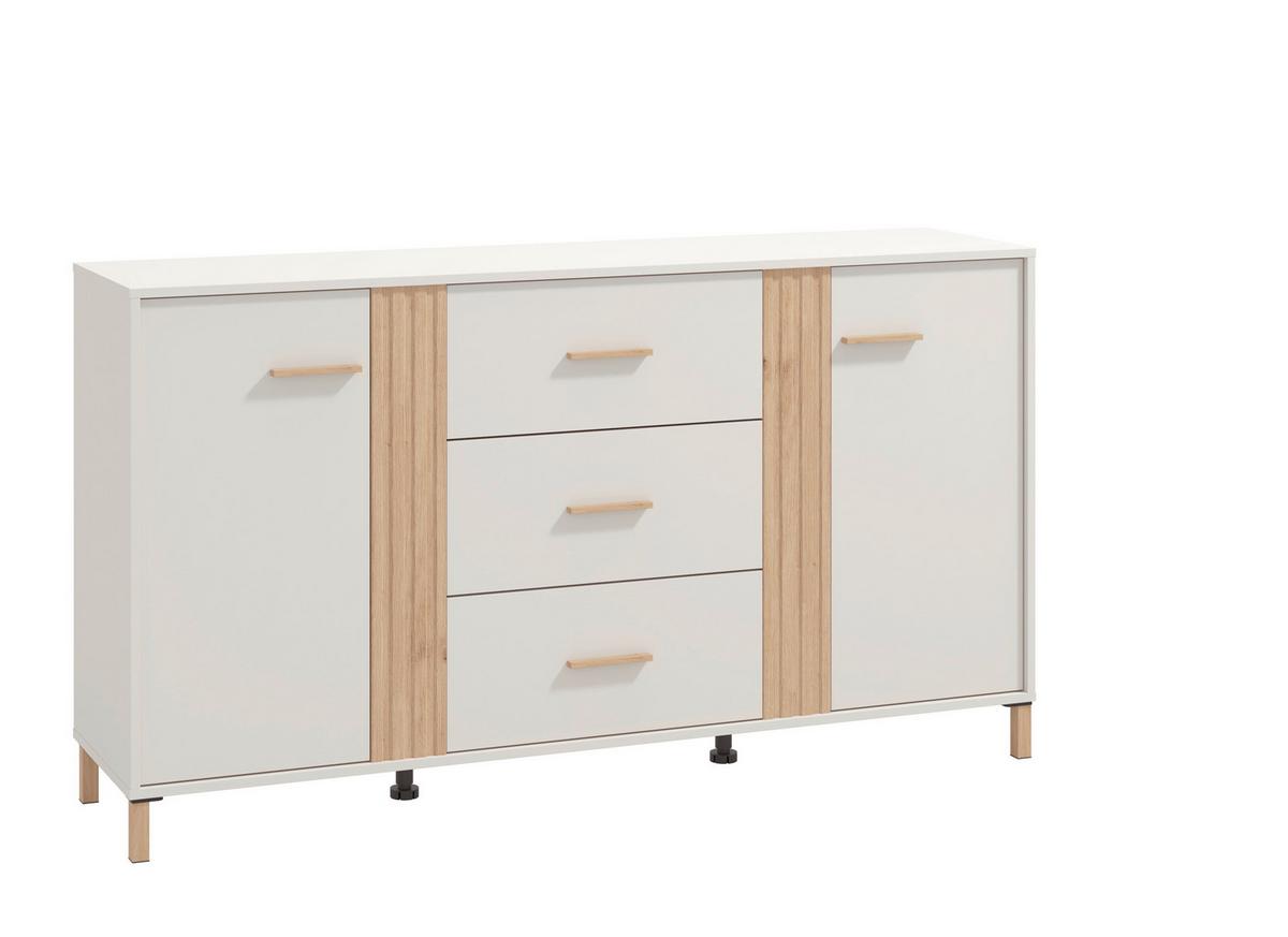 Tálalószekrény Belfort - kasmírszínű/tölgyfa színű, Modern, faalapú anyag (163,5/90/40cm)