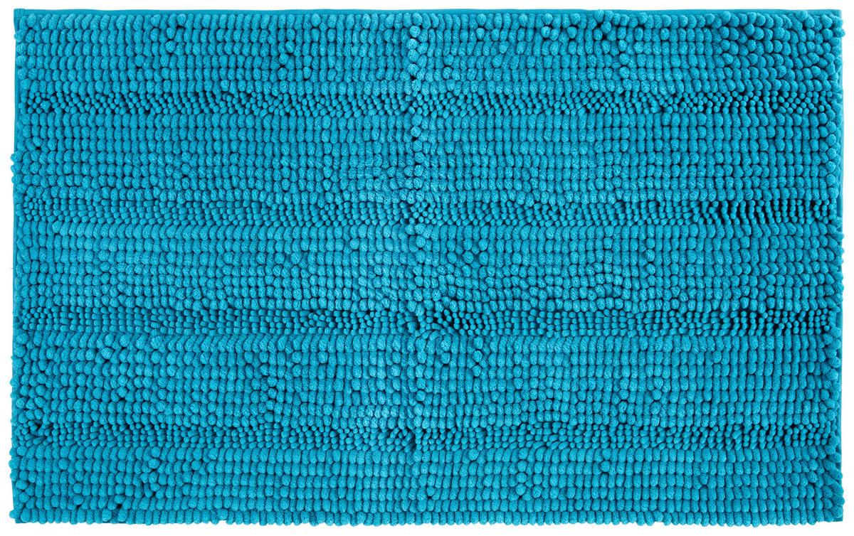 Badematte Uwe in Petrol ca. 60x100cm - Petrol, Textil (60/100cm) - Modern Living