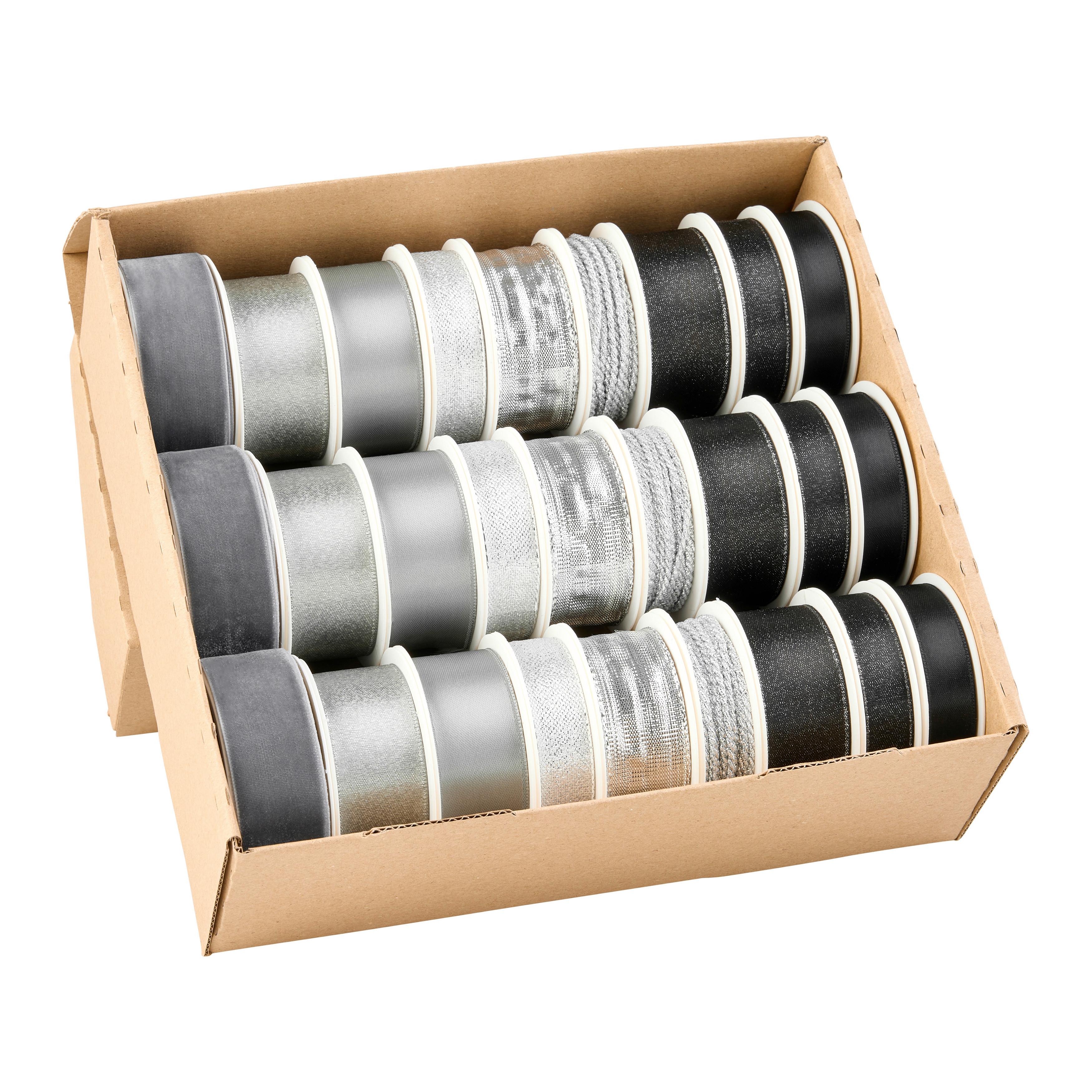 Geschenkband Lena diverse Designs - Silberfarben/Grauweiß, Basics, Textil (23/7,5/21cm) - Mömax