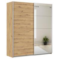 Ormar S Kliznim Vratima Feldkirch - srebrne boje/hrast Artisan, Moderno, drvni materijal/metal (181/210/62cm) - Modern Living