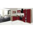 Küchenblock ECONOMY L 310 - Eichefarben/Rot, KONVENTIONELL, Glas/Holzwerkstoff (172/310cm) - Livetastic Küchenblock ECONOMY L 310 - Eichefarben/Rot, KONVENTIONELL, Glas/Holzwerkstoff (172/310cm) - Livetastic