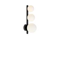 Wandleuchte Puro max. 20 Watt - Opal/Schwarz, Basics (13,5/65,5/18cm) - Markslöjd