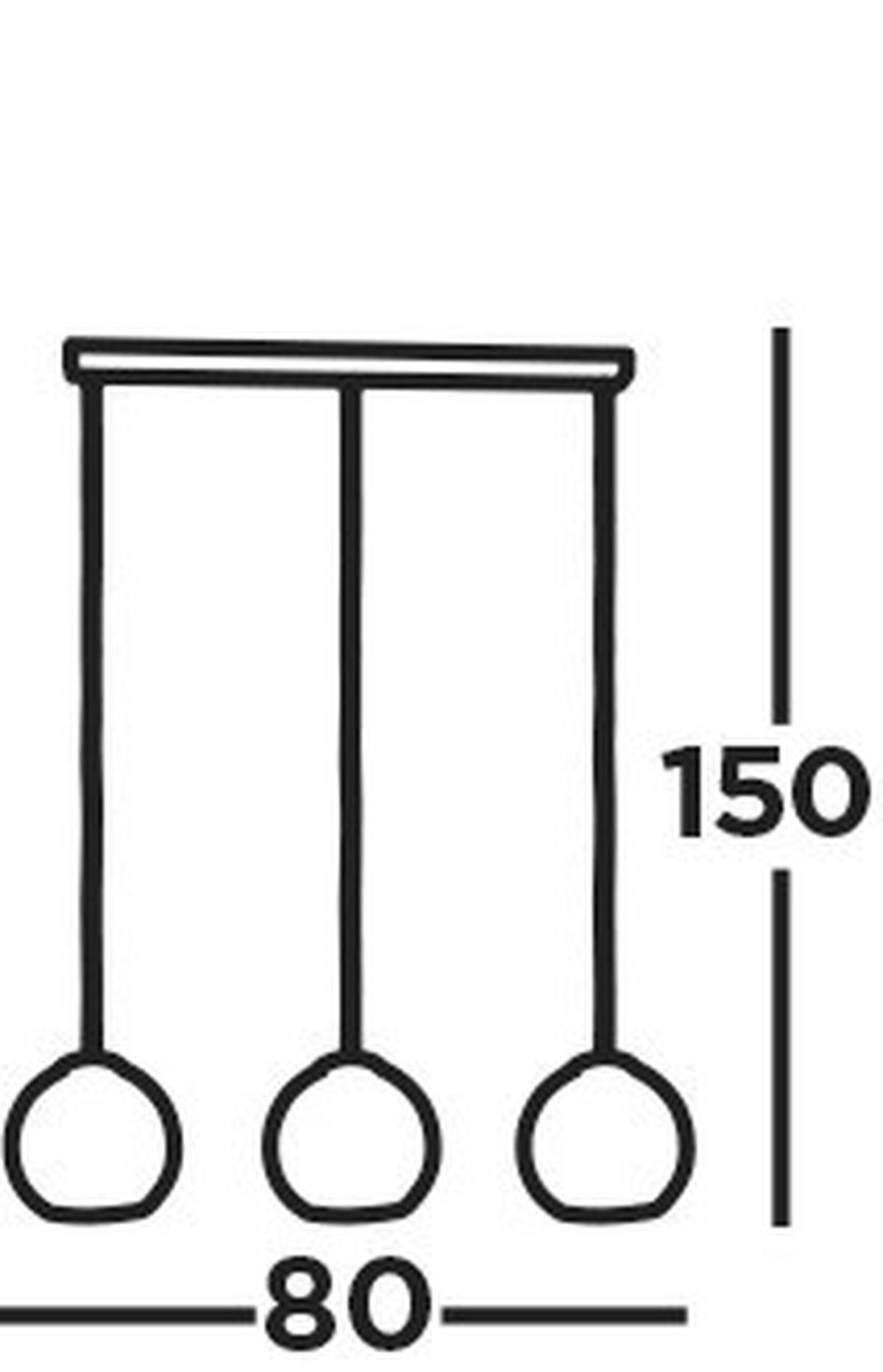 Függőlámpa Balls 1623-3cl - krómszínű, Konventionell, üveg/fém (86/20/150cm)