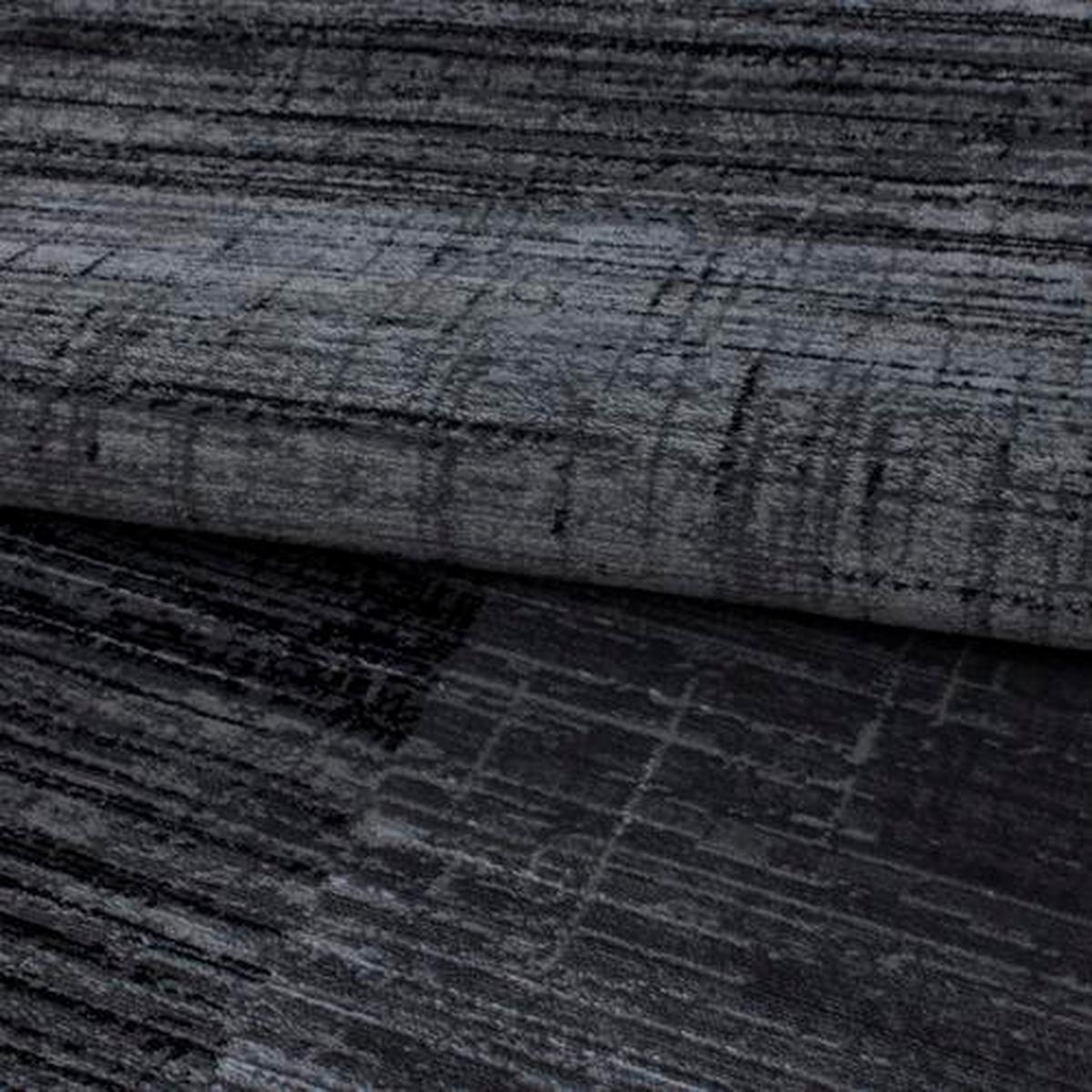 Webteppich Plus Schwarz ca. 80x150cm - Schwarz, Design, Textil (80/150cm)