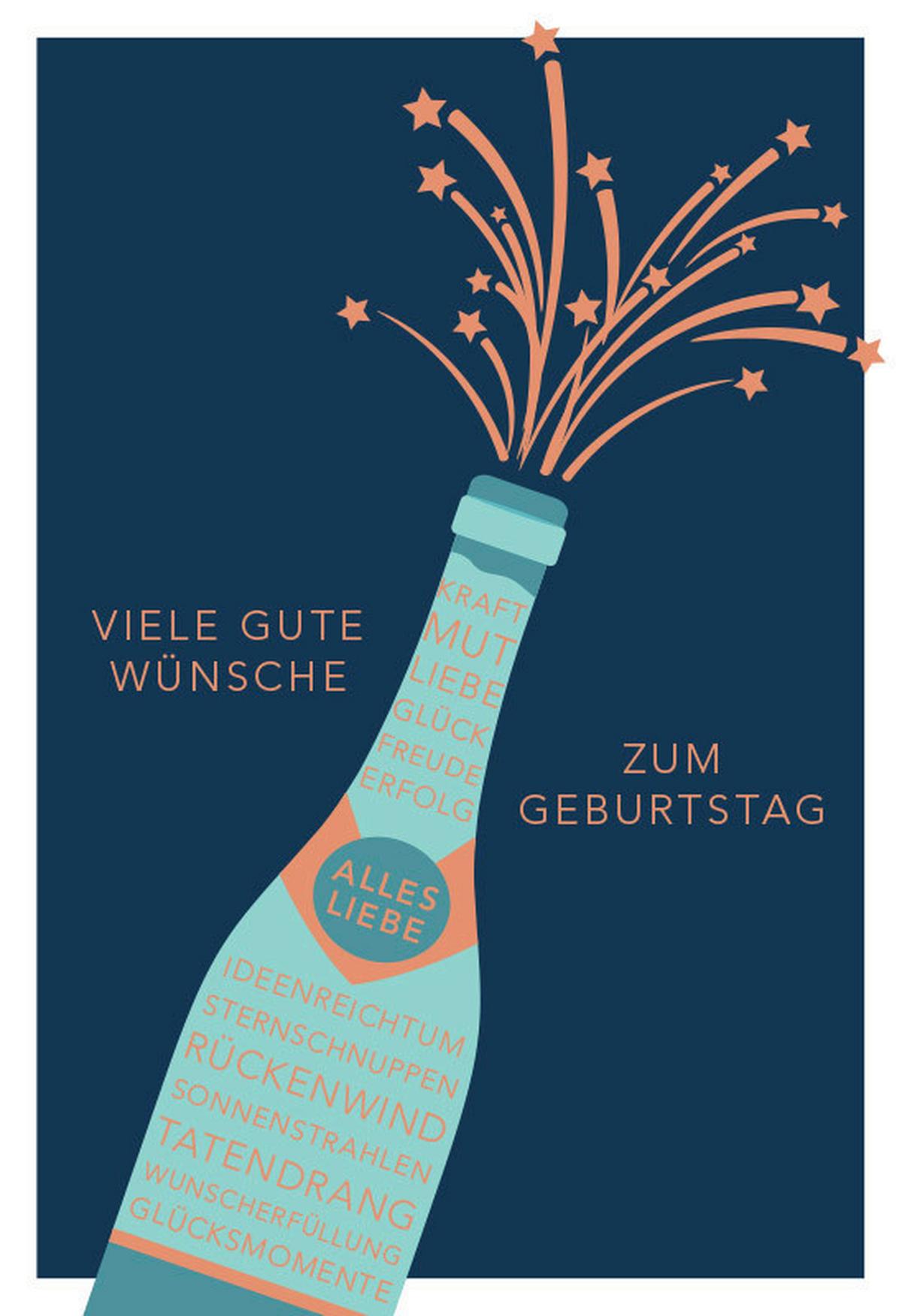 Glückwunschkarte Kupfergold aus Papier - Multicolor, Basics, Papier (17,5/24cm)