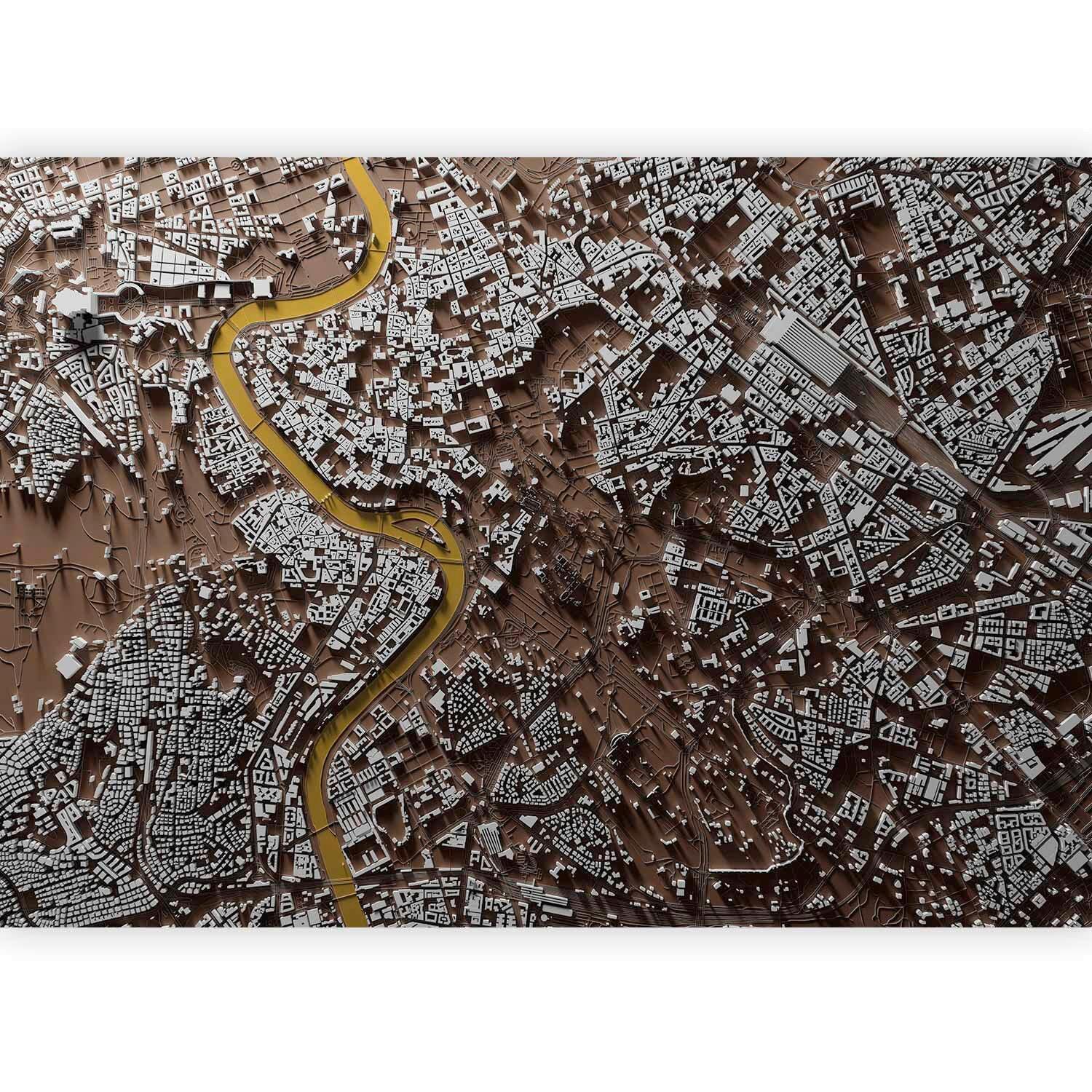 Fototapeta Rome And Tiber, 250x175cm - barve konjaka/rjava, Trendi, tekstil (250/175cm) - artgeist