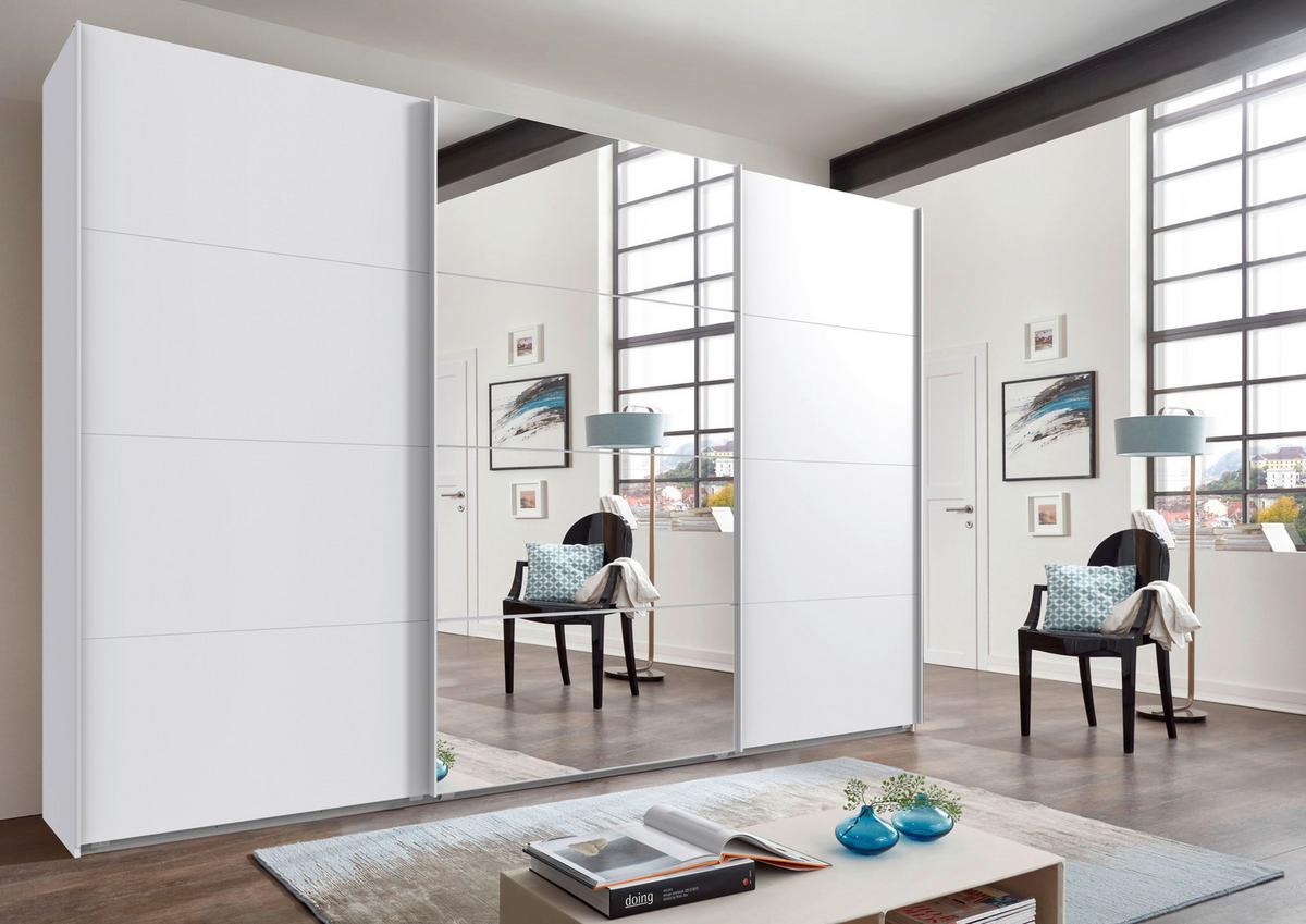 Ormar S Kliznim Vratima Norderstedt - bijela, Moderno, staklo/drvni materijal (360/236/64cm) - Modern Living
