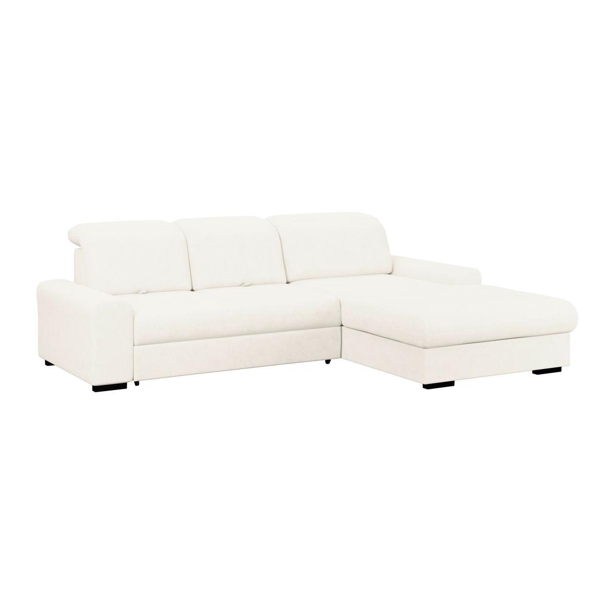 Kutna Garnitura Malaga - crna/boje bjelokosti, Konvencionalno, tekstil/drvo (286/203cm) - Ondega